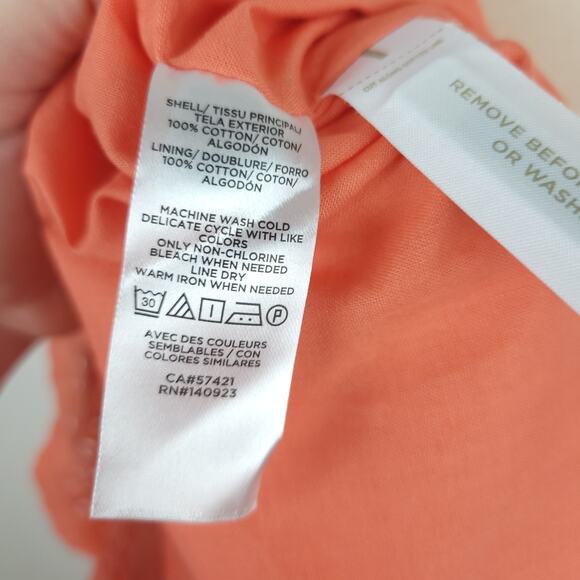 Loft Eyelet Tiered Swing Mini Dress Creamy Peach Pink Size Small - Picture 9 of 10